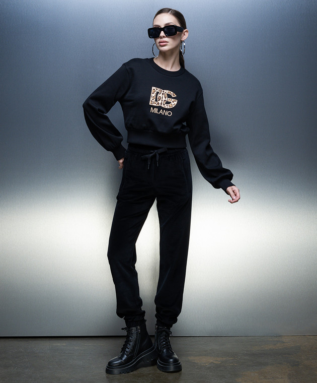 Dolce&Gabbana Sudadera negra con logo DG F9R31ZGDBZY comprar en