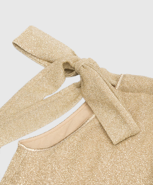 Oseree - Children's beige dress Osemini Lumiere Dress with lurex  LSS238GLUREX - shop with European delivery at Symbol