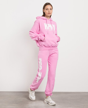 Heron Preston Pink joggers with logo print HWCH003S23JER001
