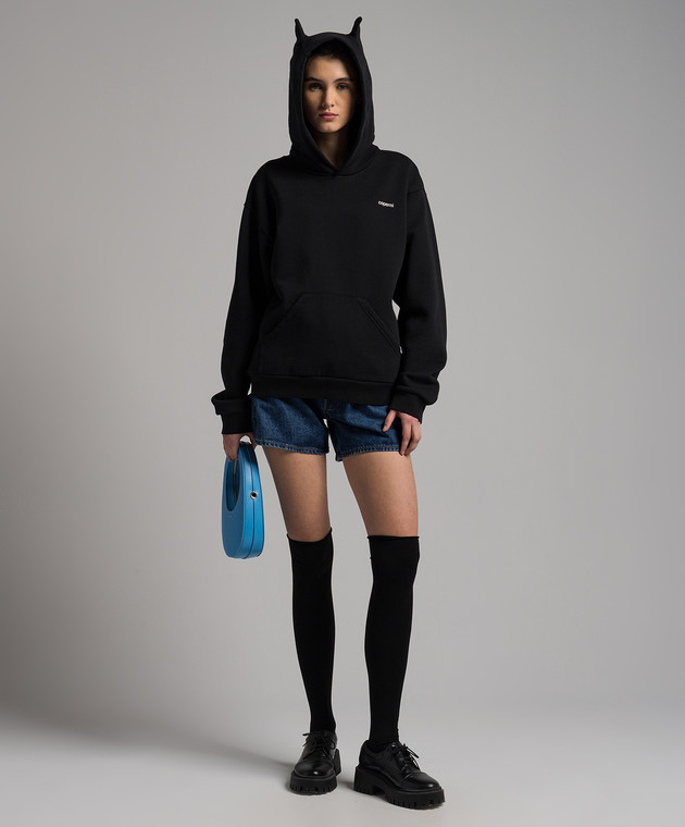 Coperni - Black hoodie with logo print COPJS15BIS523 - shop