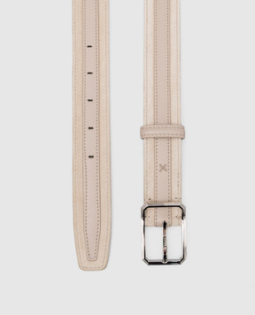 Stefano Ricci Children's beige leather belt with logo Y301SDVHA316P