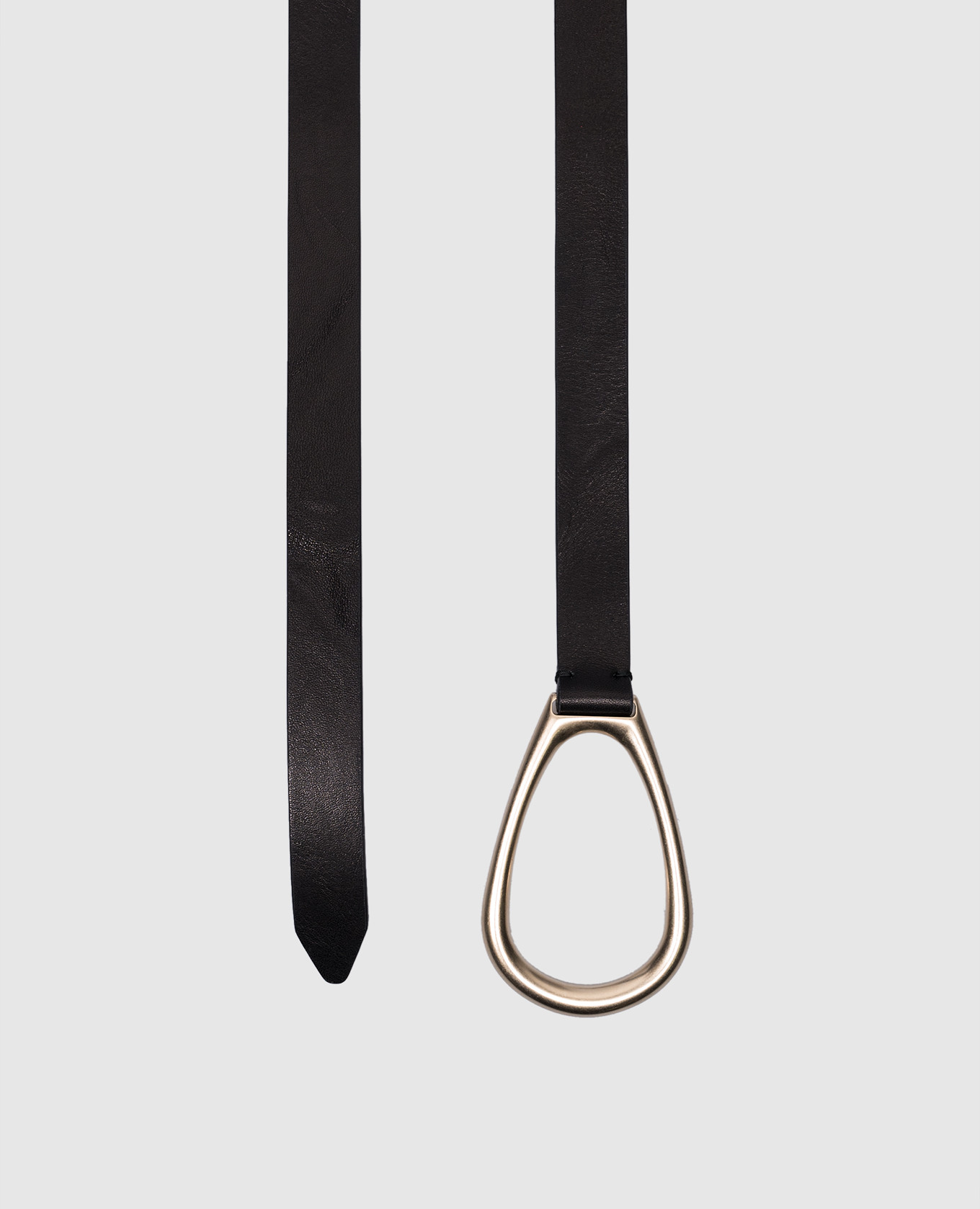Black leather belt in two turns Brunello Cucinelli 4