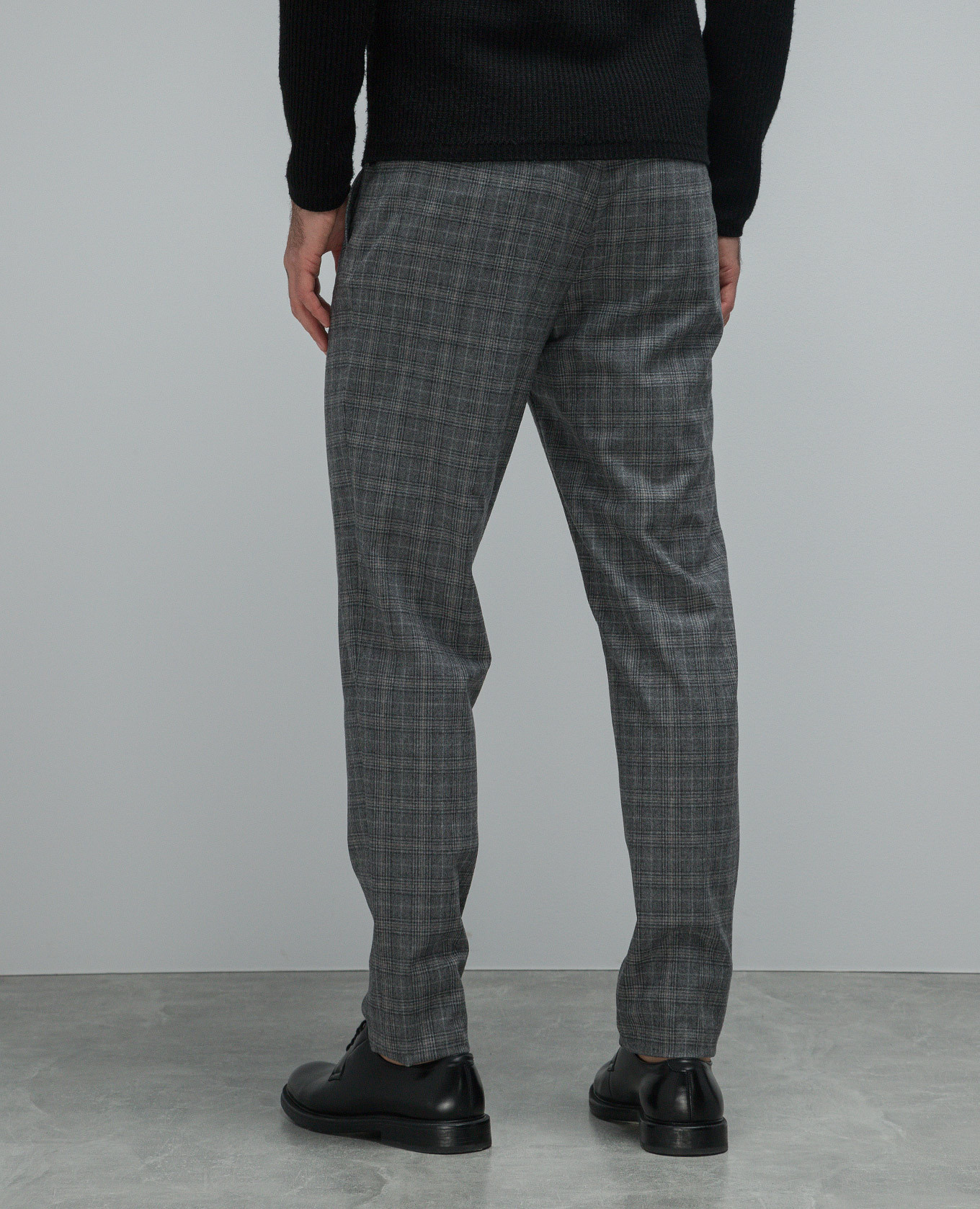 

Chiaiam Check Cashmere Gray Tapered Pants Marco Pescarolo, Grey