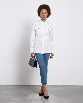 Alexander McQueen White blouse with pleating 757216QAAAD