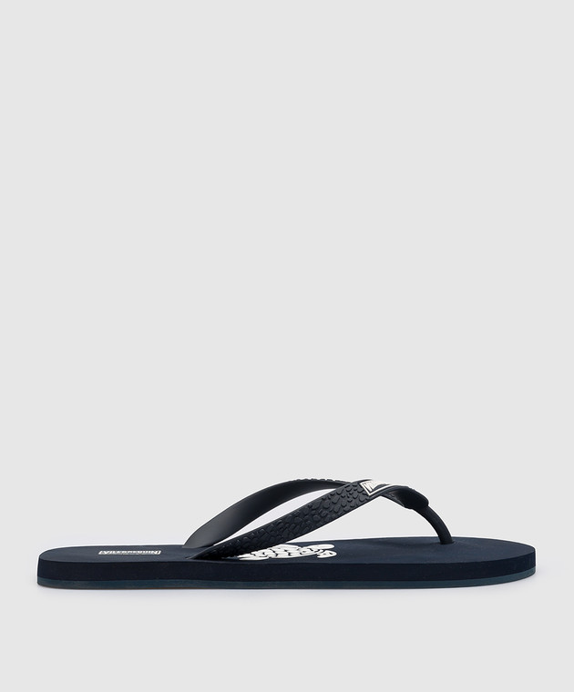 Vilebrequin - Copp Turtle Logo Flip Flops in Blue COPU3500  display picture 3