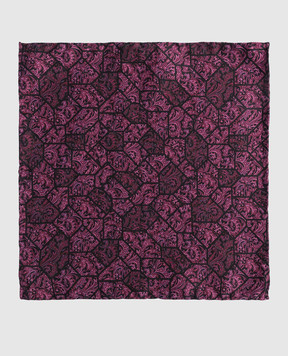 Stefano Ricci Children's burgundy silk patterned tie and pache scarf set YDH25000