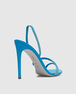 Rene Caovilla Blue Irina sandals with crystals C11513105