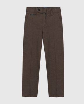 Stefano Ricci Children's dark brown trousers YAT8400010BAR020