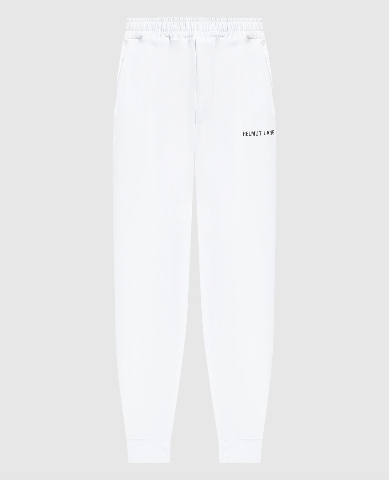 White joggers with logo print helmut lang