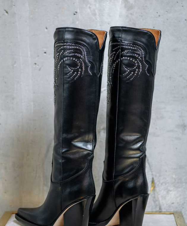 Paris Texas El Dorado black leather boots PX1016XLTST shop