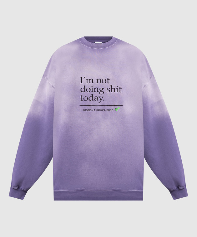 Vetements - Purple sweatshirt with a vintage effect UE63CN160L