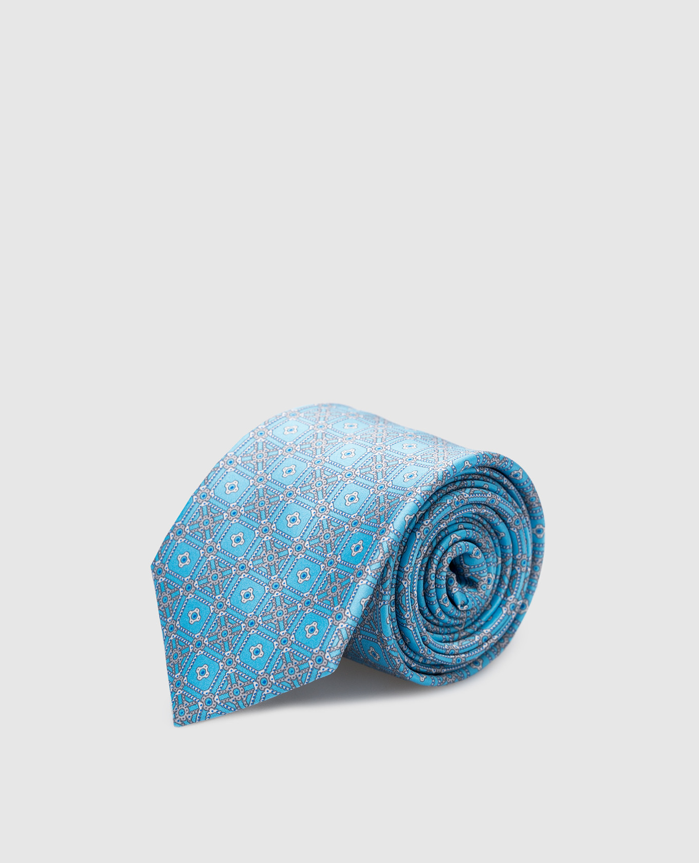 

Children's blue patterned silk tie Stefano Ricci, Голубой