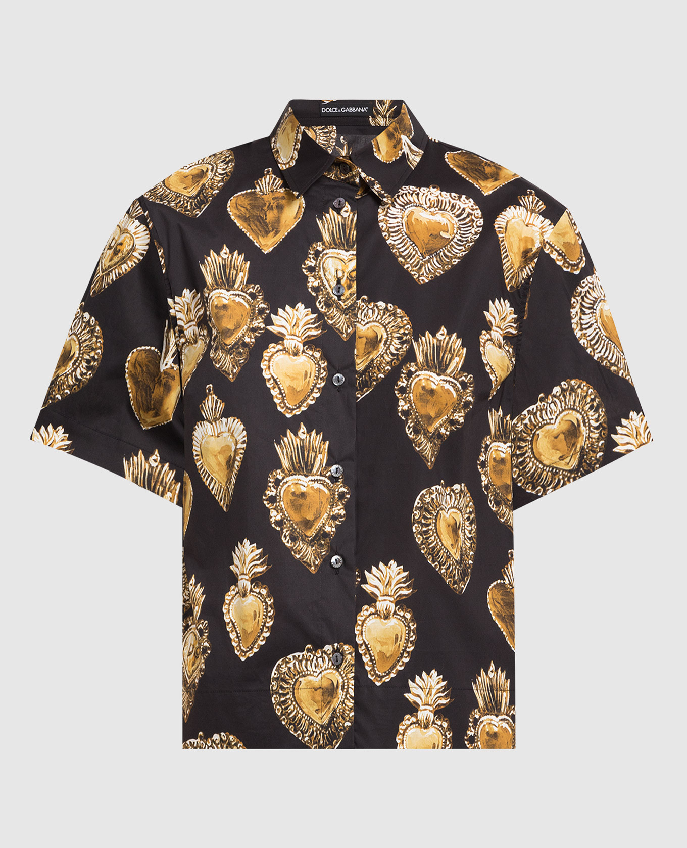 Black shirt in a print dolce&gabbana