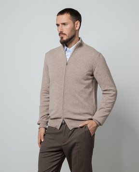 Cashmere&Whiskey Beige cashmere cardigan 356N