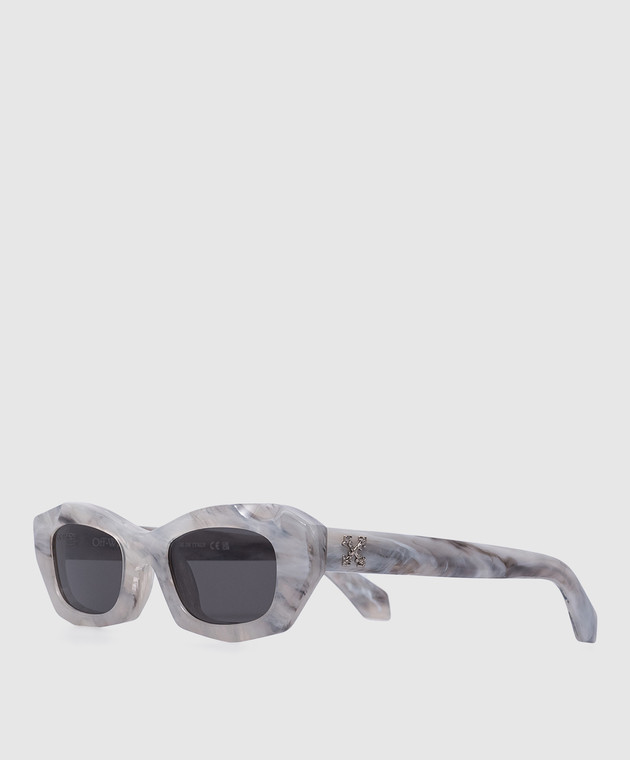 Off-White - Venezia gray sunglasses with a marble pattern  display picture 1