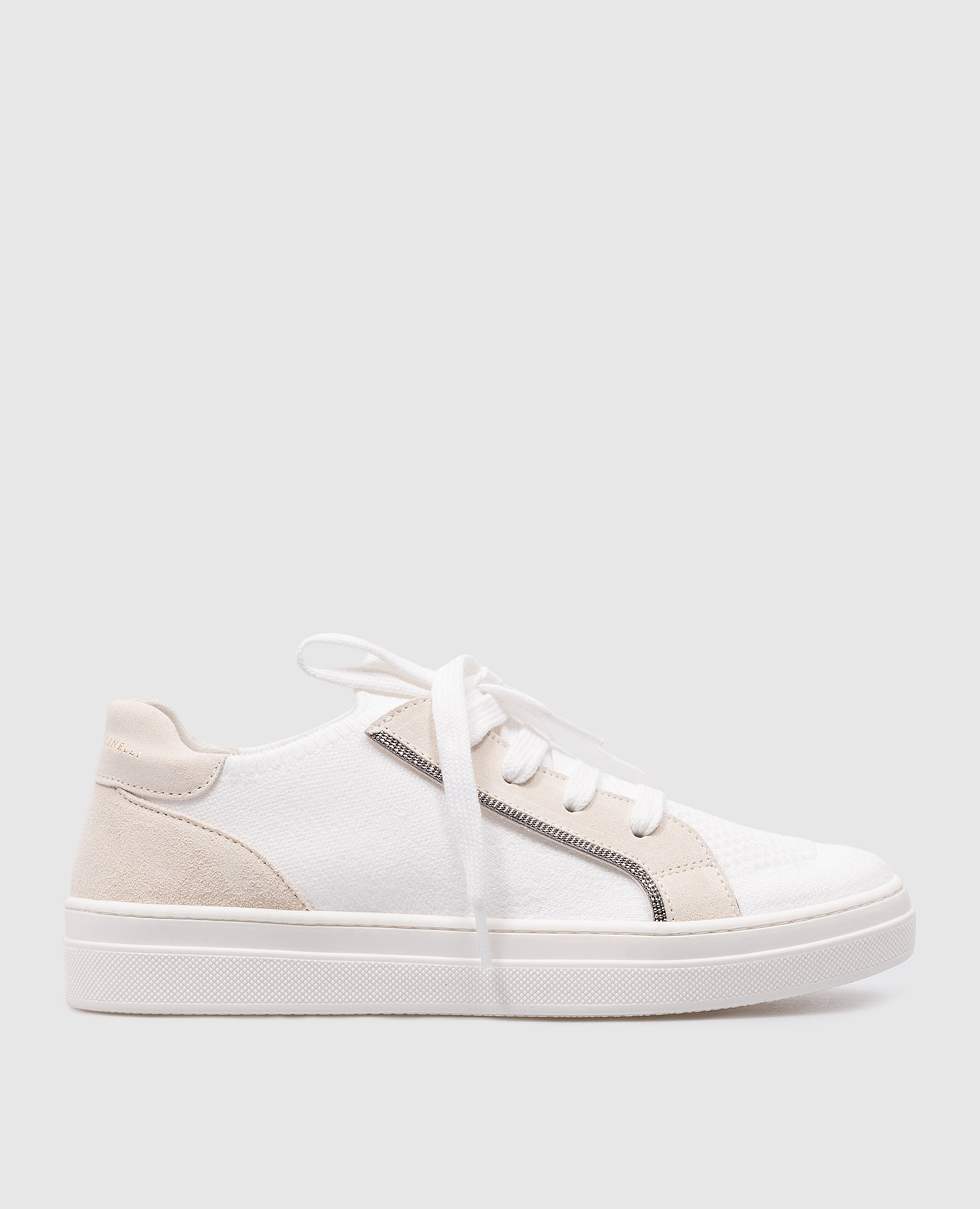 

Children's white combined sneakers with monil chain Brunello Cucinelli