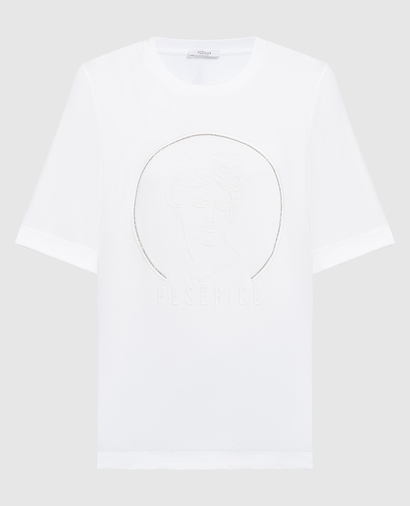 

White t-shirt with monil chain Peserico