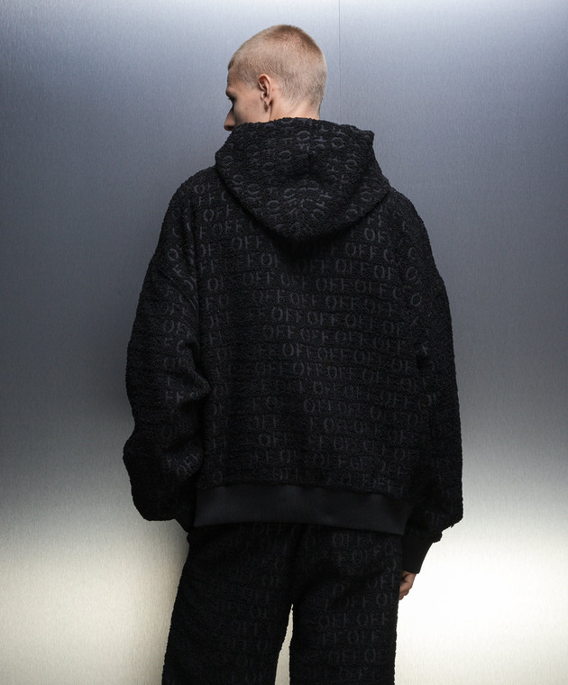 ★人気★【Off-White】★LOGO BOUCLE HOODI.E★フードT Men's Off-White FW22 Chain Logo Printing Zipper Loose Fit