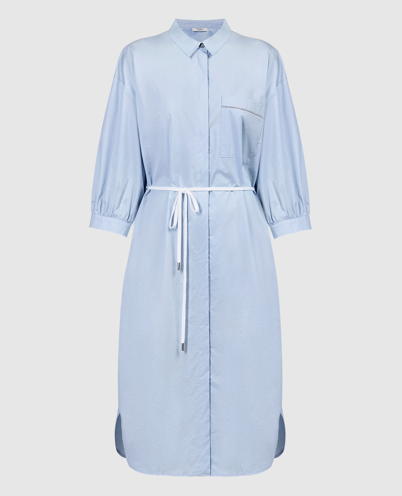 

Blue shirt dress with monil chain Peserico, Light blue