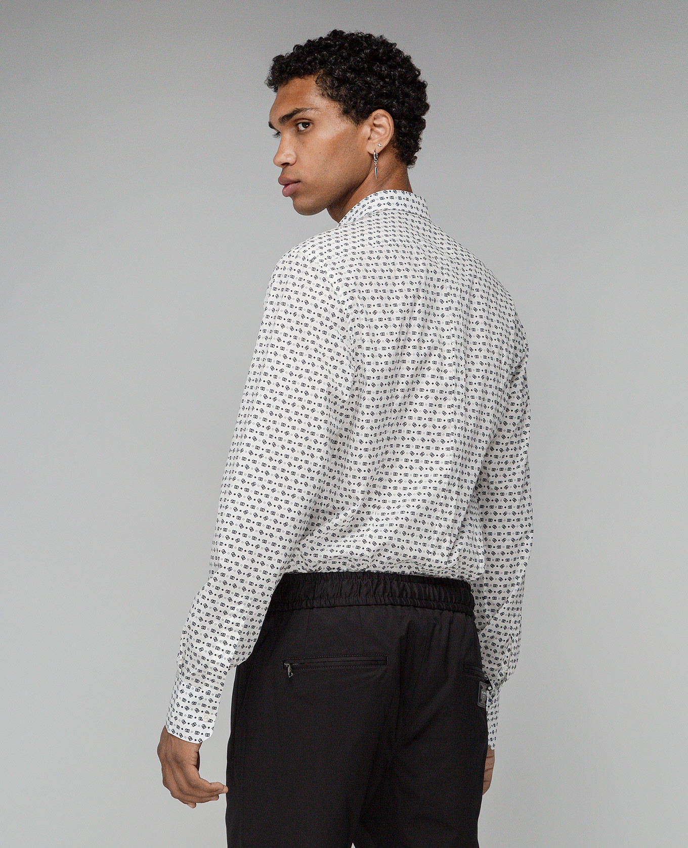 White shirt with DG logo Dolce&Gabbana 4
