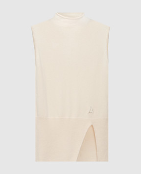 AERON Atlas beige wool and cashmere top ATLAS