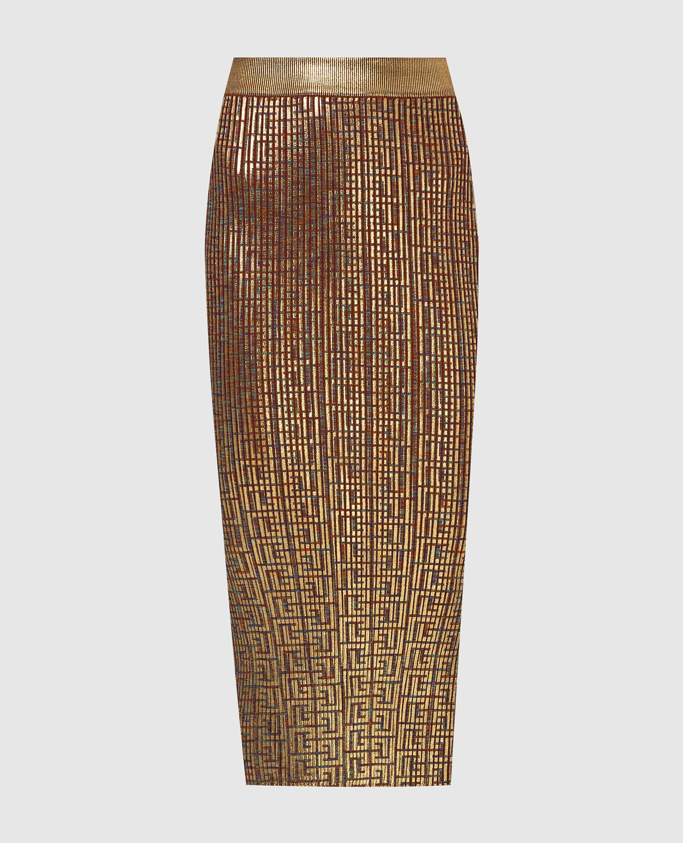

Metallic effect midi skirt Balmain, Orange