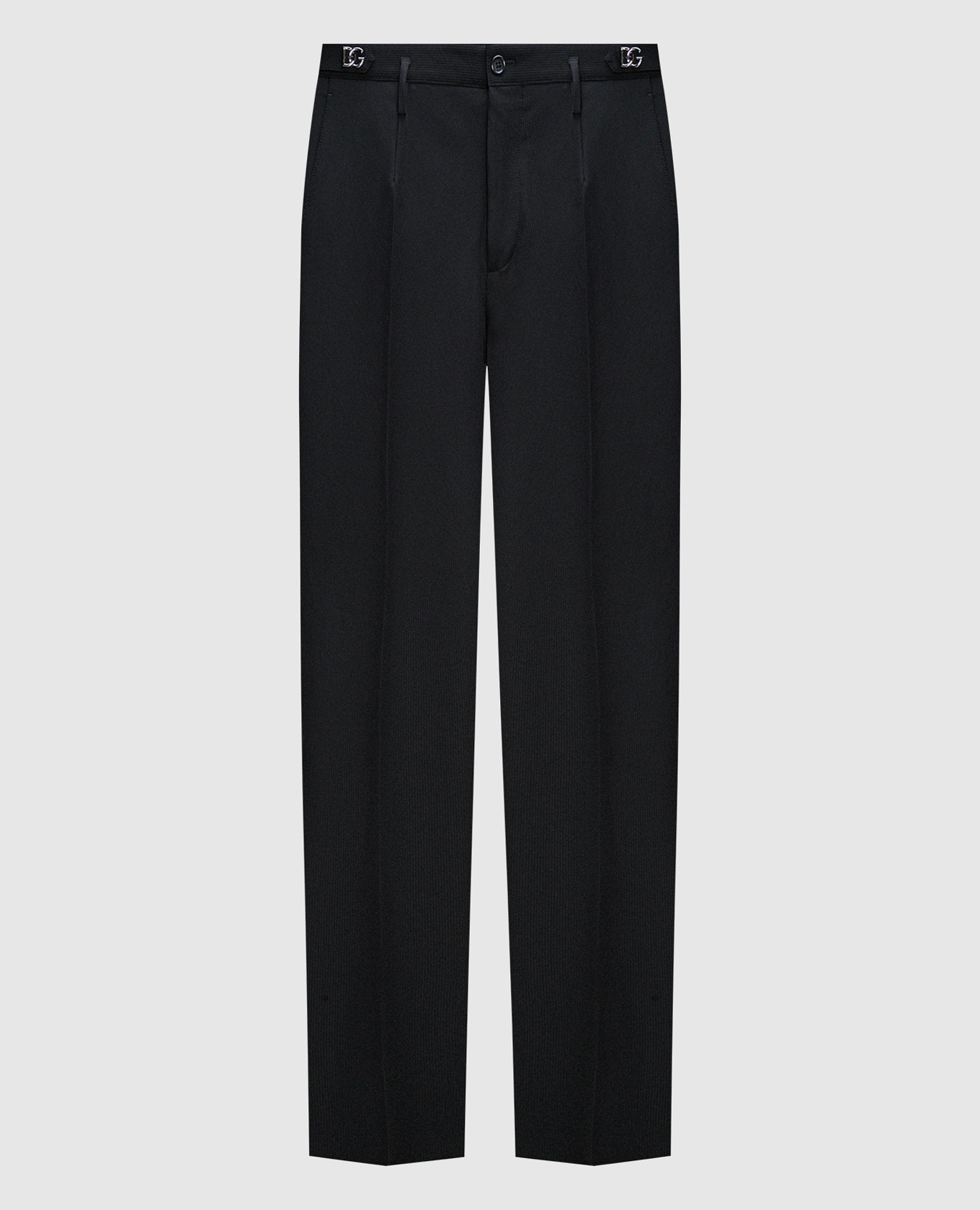

Black pants with metallic logo Dolce&Gabbana