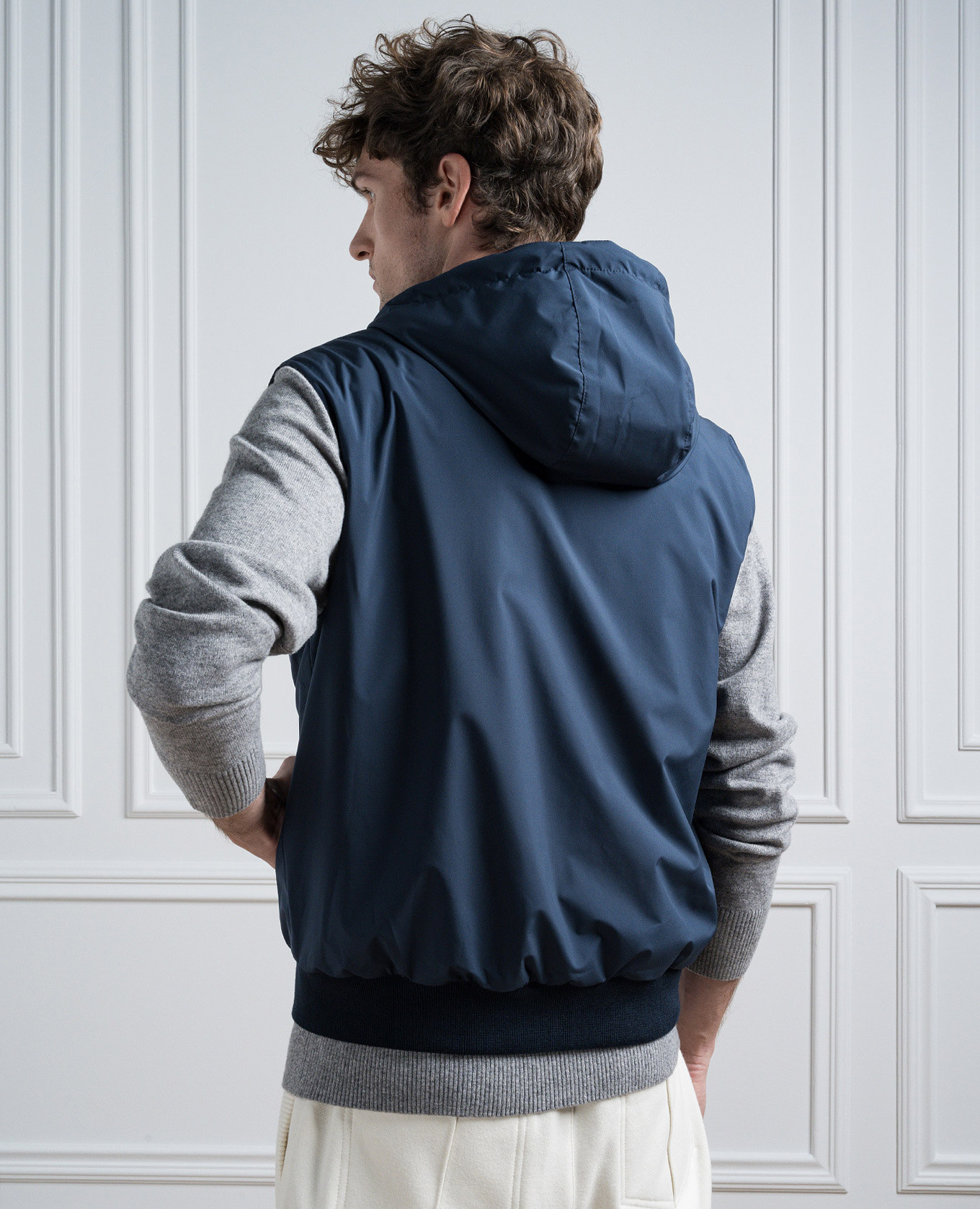 Blue double-sided vest Cashmere&Whiskey 5