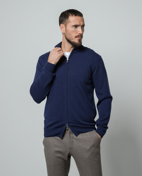 Cashmere&Whiskey Blue cashmere cardigan 356N