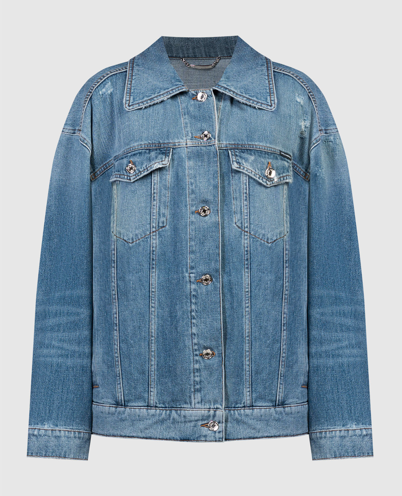 Blue denim jacket with slits Dolce&Gabbana