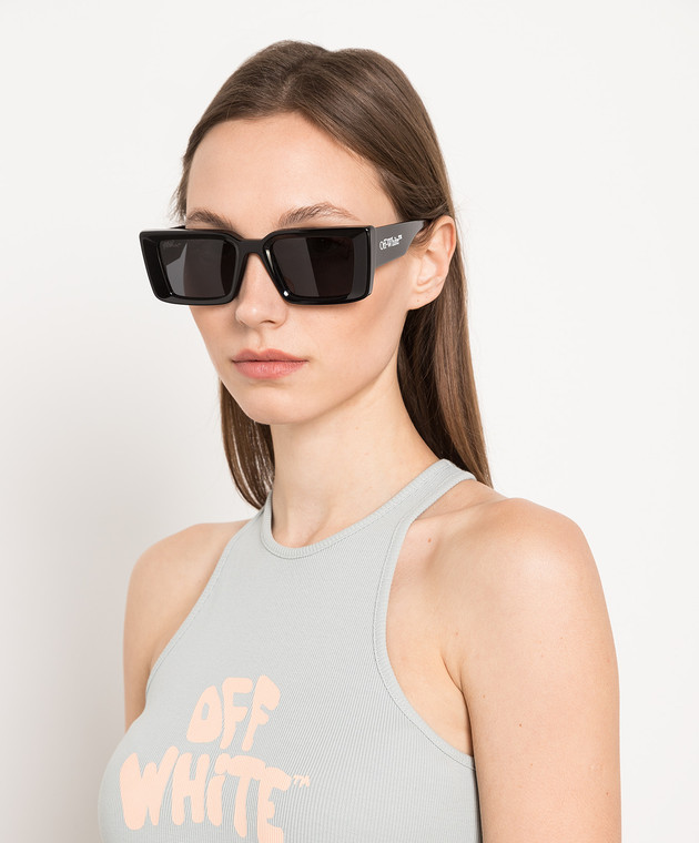 Off-White - Black Savannah sunglasses with logo embossing