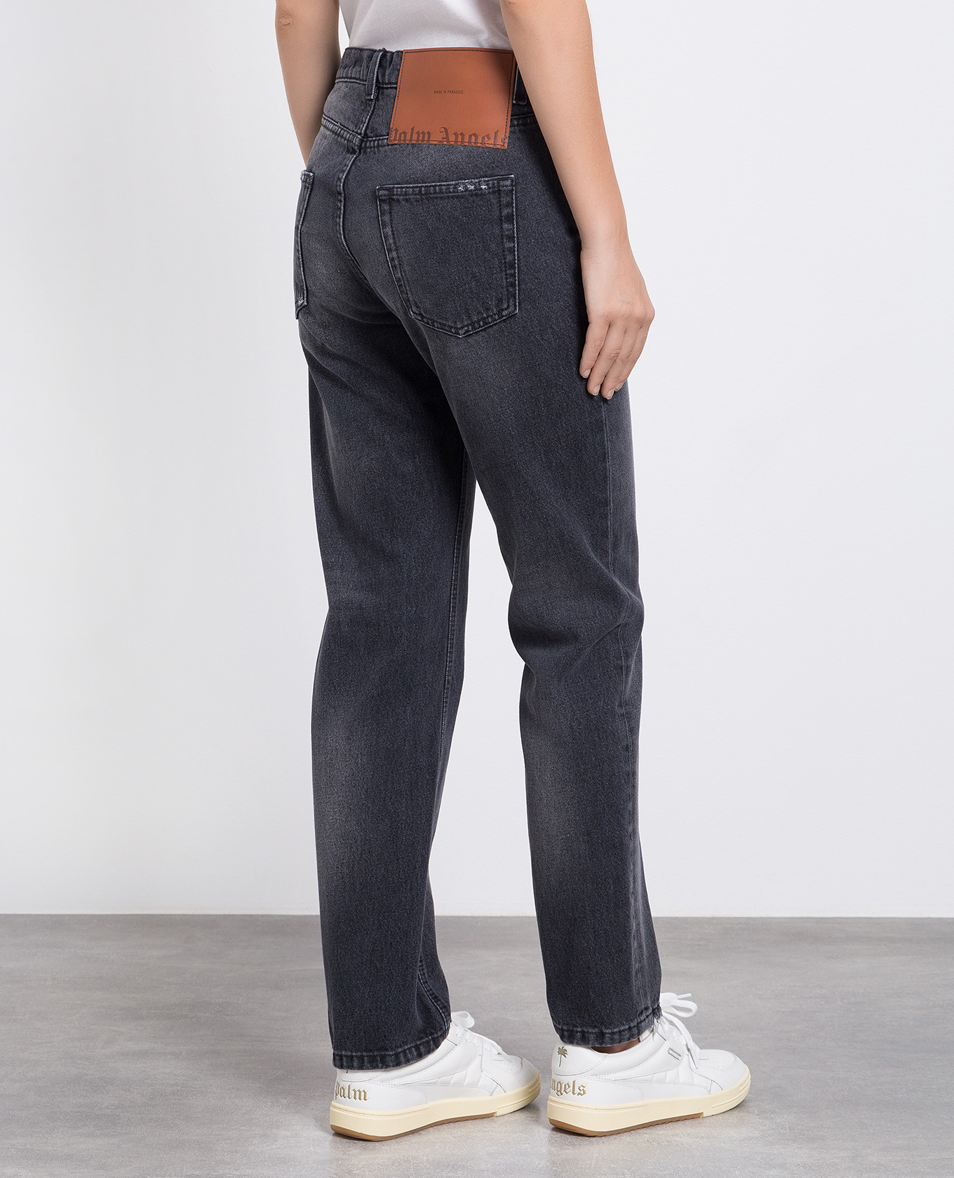 

Gray jeans with logo patch Palm Angels, Grey