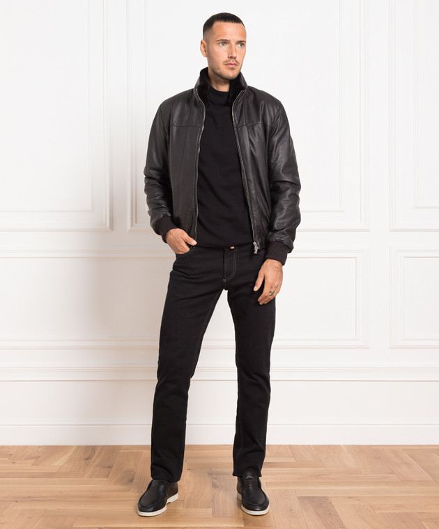 Enrico Mandelli - Brown leather jacket A5T1045806 - shop