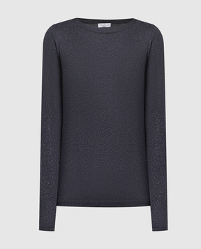 Brunello Cucinelli Blue jumper with lurex M41800000