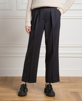 Peserico Blue pants with a high fit P04839A02660
