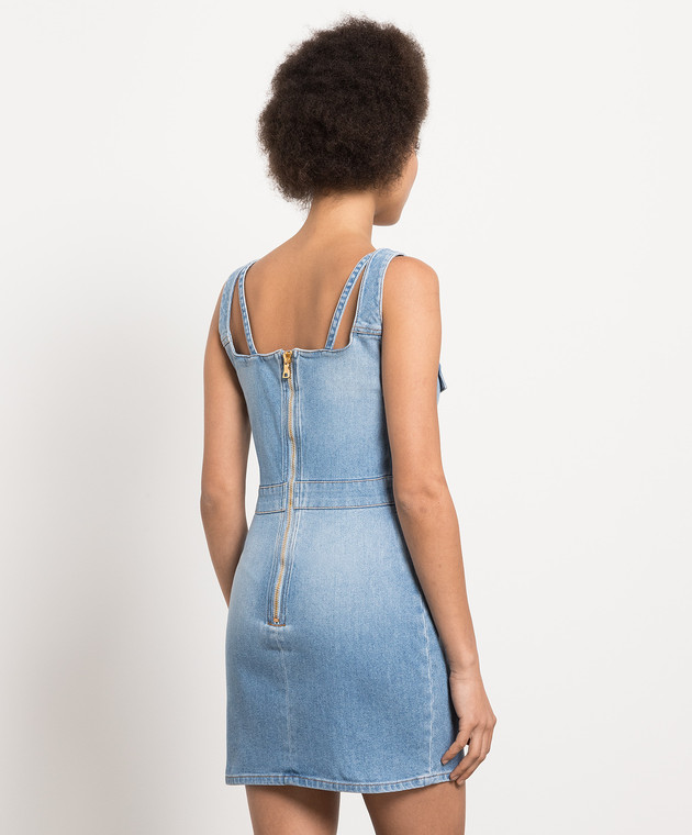 Balmain - Blue denim dress with branded rivets AF1R2127DC99 - shop with Ireland delivery at Symbol Balmain - Blue denim dress with branded rivets AF1R2127DC99 - shop with Ireland delivery at Symbol