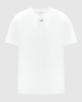 Off-White White t-shirt with Off-White Lviv print OMAA027G23JER040