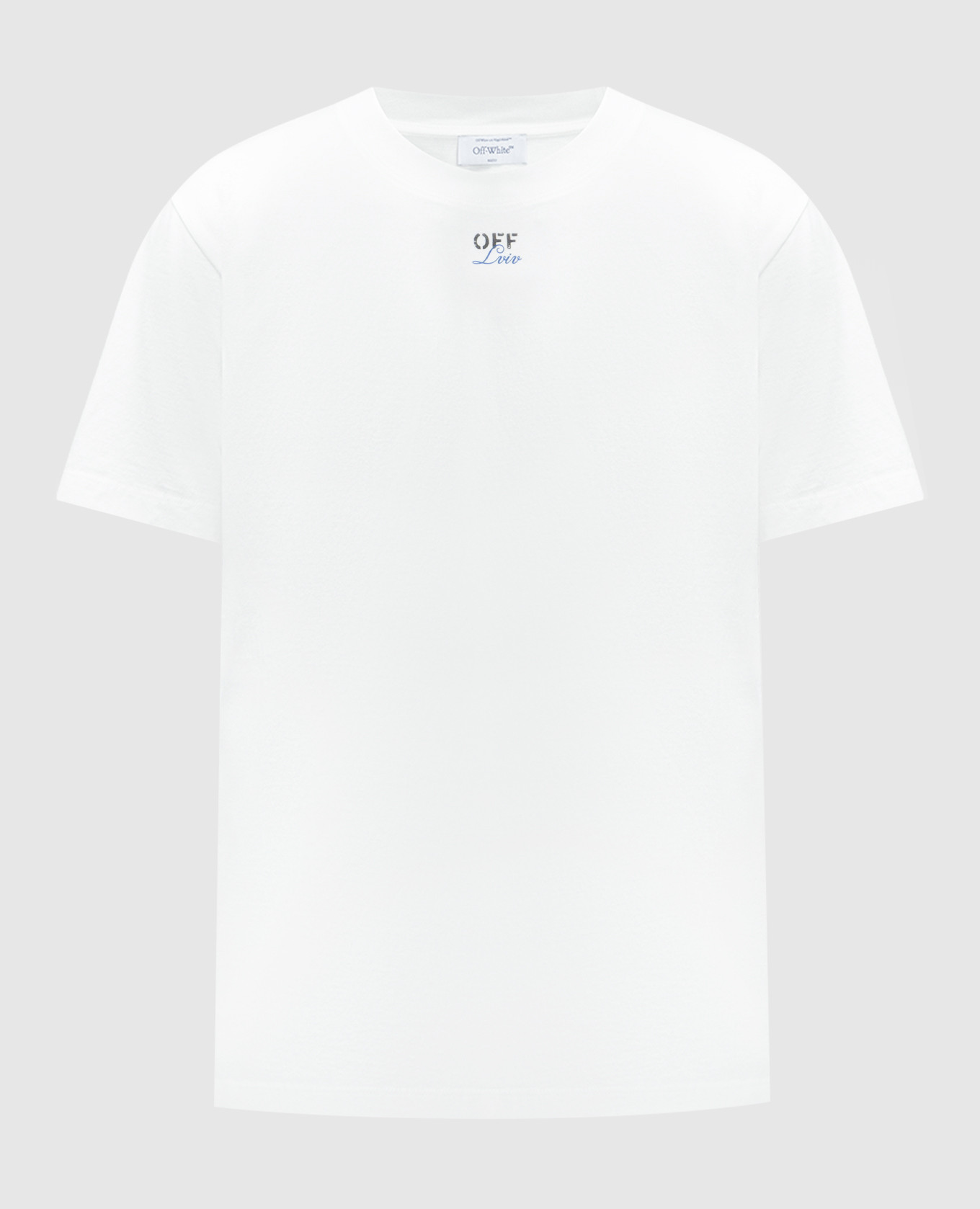 White t-shirt with off-white lviv print off-white