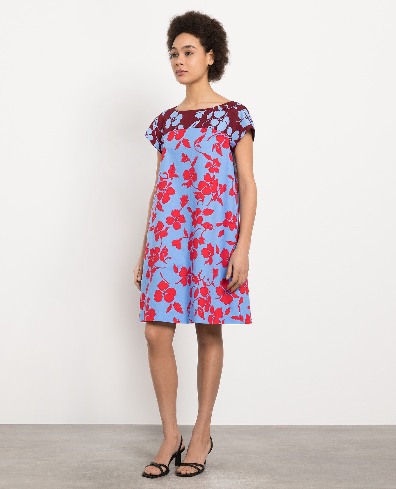 Blue dress Once in a floral print Max Mara Weekend 3