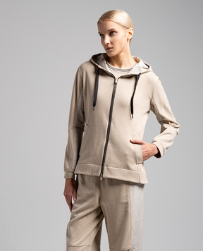 Brunello Cucinelli Beige jacket with monil chain MN05NDK306