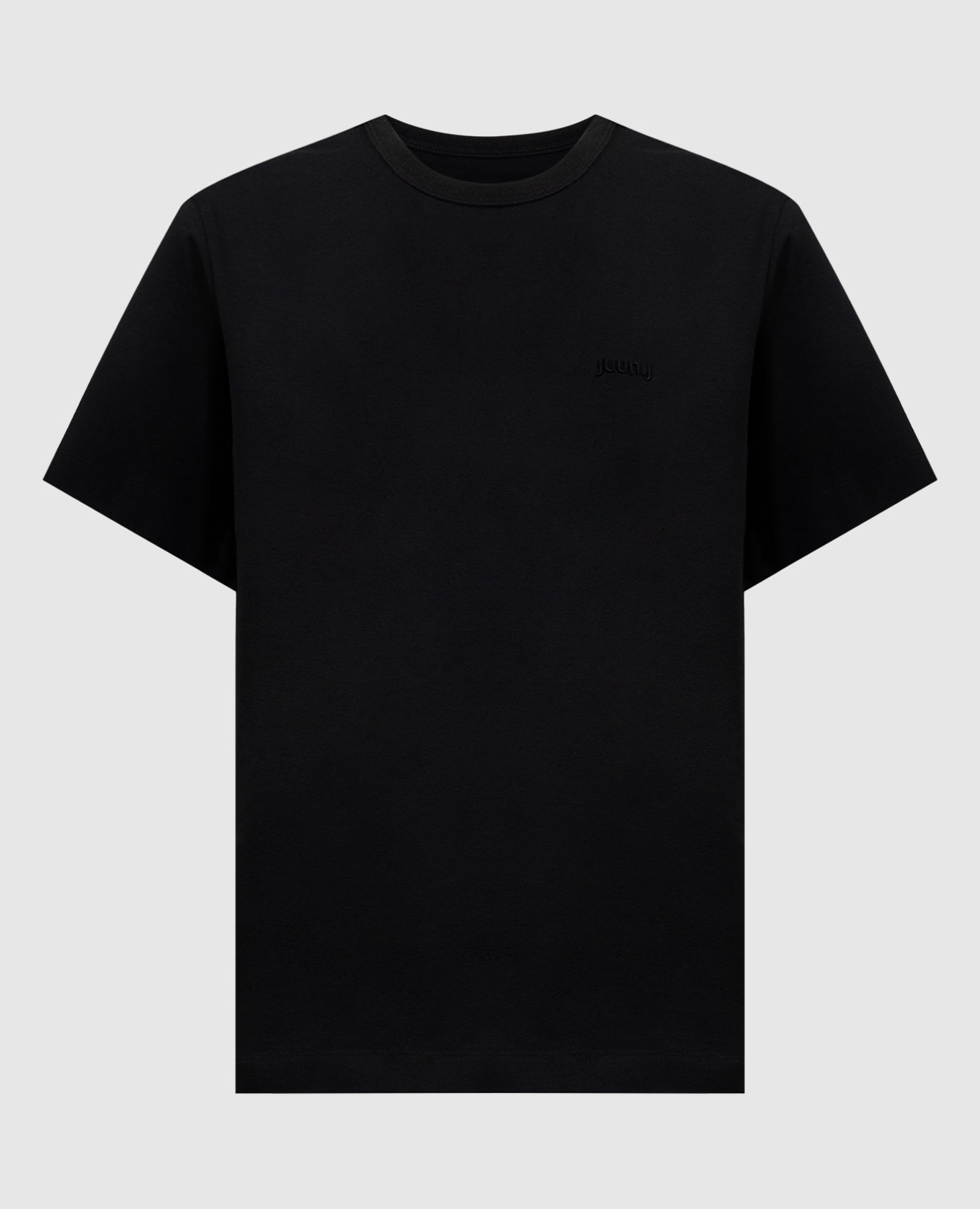

Black t-shirt with logo embroidery Juun.j