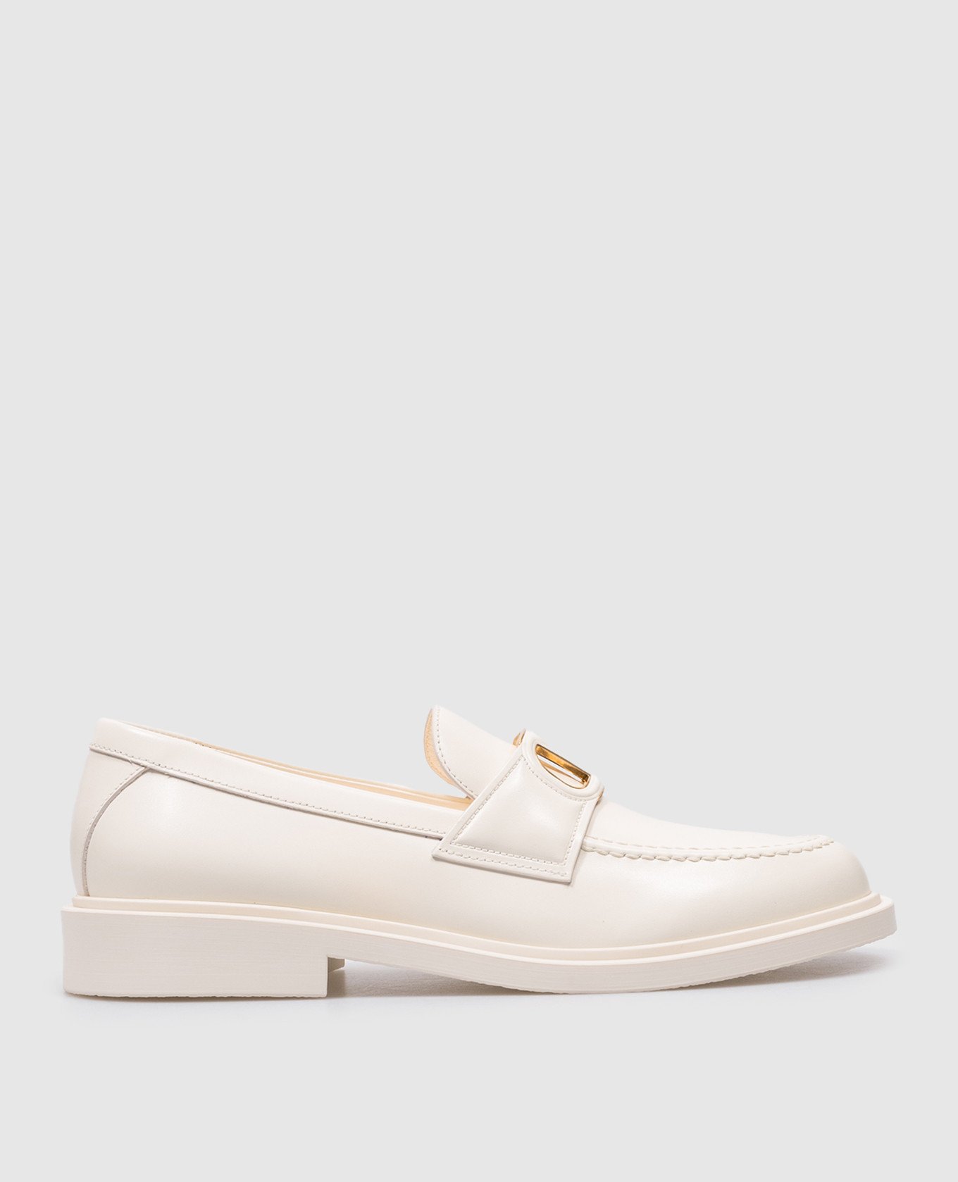 

VLOGO SIGNATURE white leather loafers Valentino