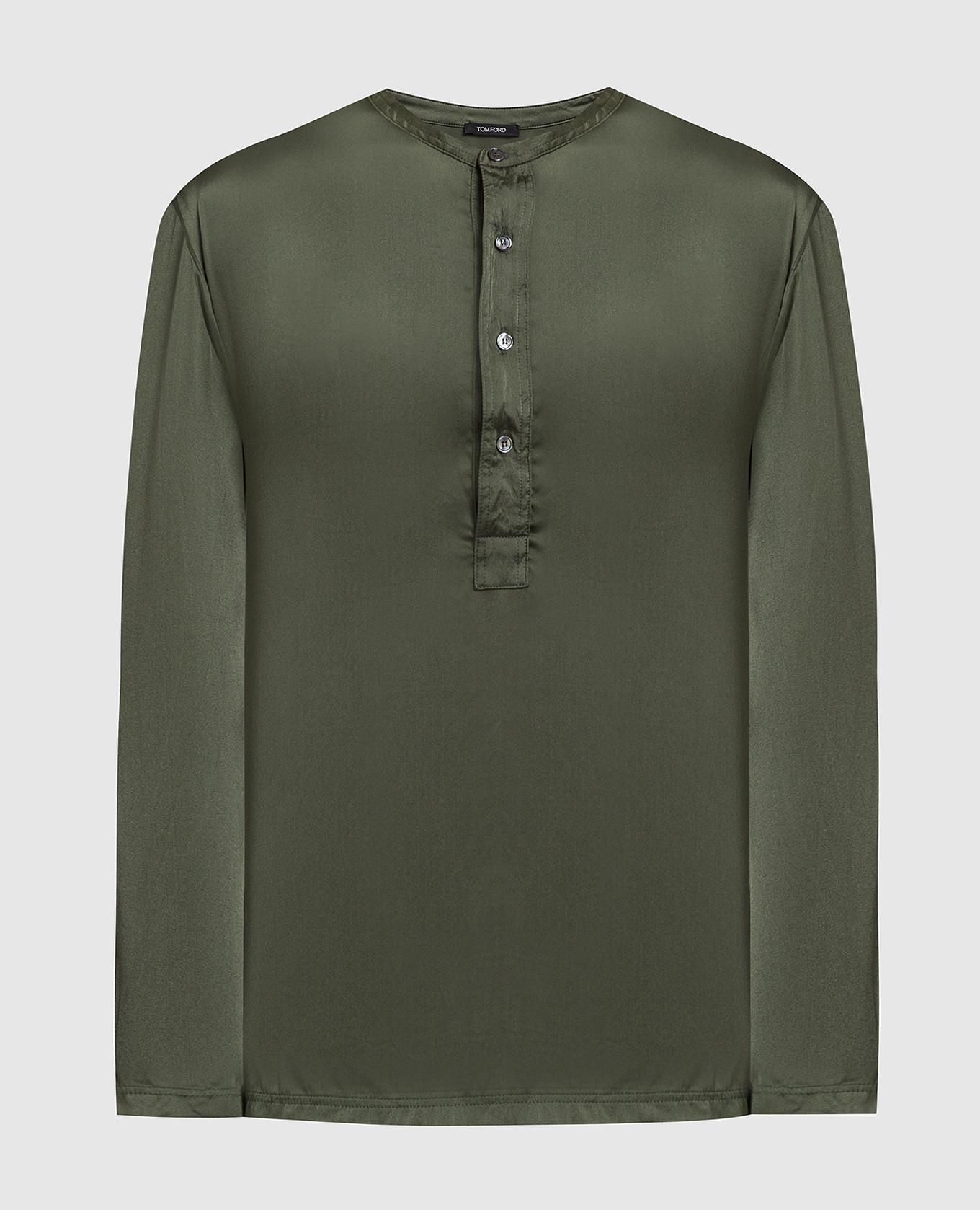 Green silk pajama shirt Tom Ford