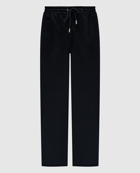 Off-White Black sweatpants with monogram logo embroidery OMCH054C99FLE002