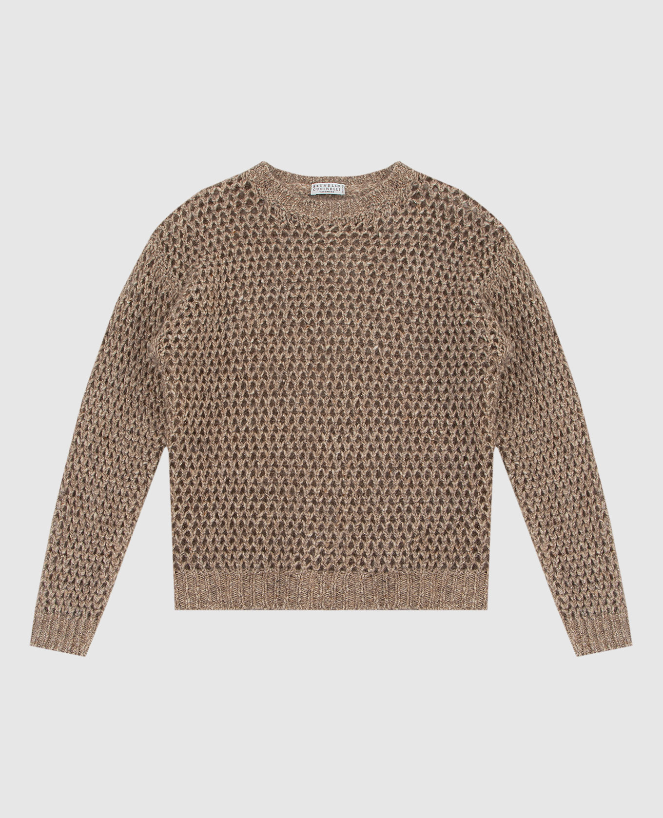 

Children's beige wool and cashmere sweater with lurex Brunello Cucinelli, Бежевый