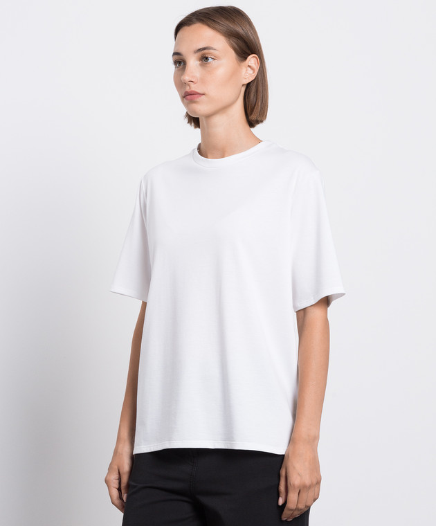 Tシャツ・カットソー THE ROW 25SS White Kiara T-Shirt 5739K220 WHT Chiara T-Shirt White in Organic Cotton – The Row