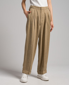 Nanushka Khaki Biba pants NW23PFPA00111
