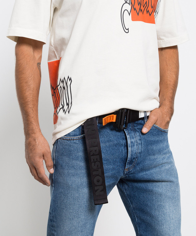 Heron Preston Black logo belt HMRB005C99FAB001 buy with Sweden delivery at Symbol