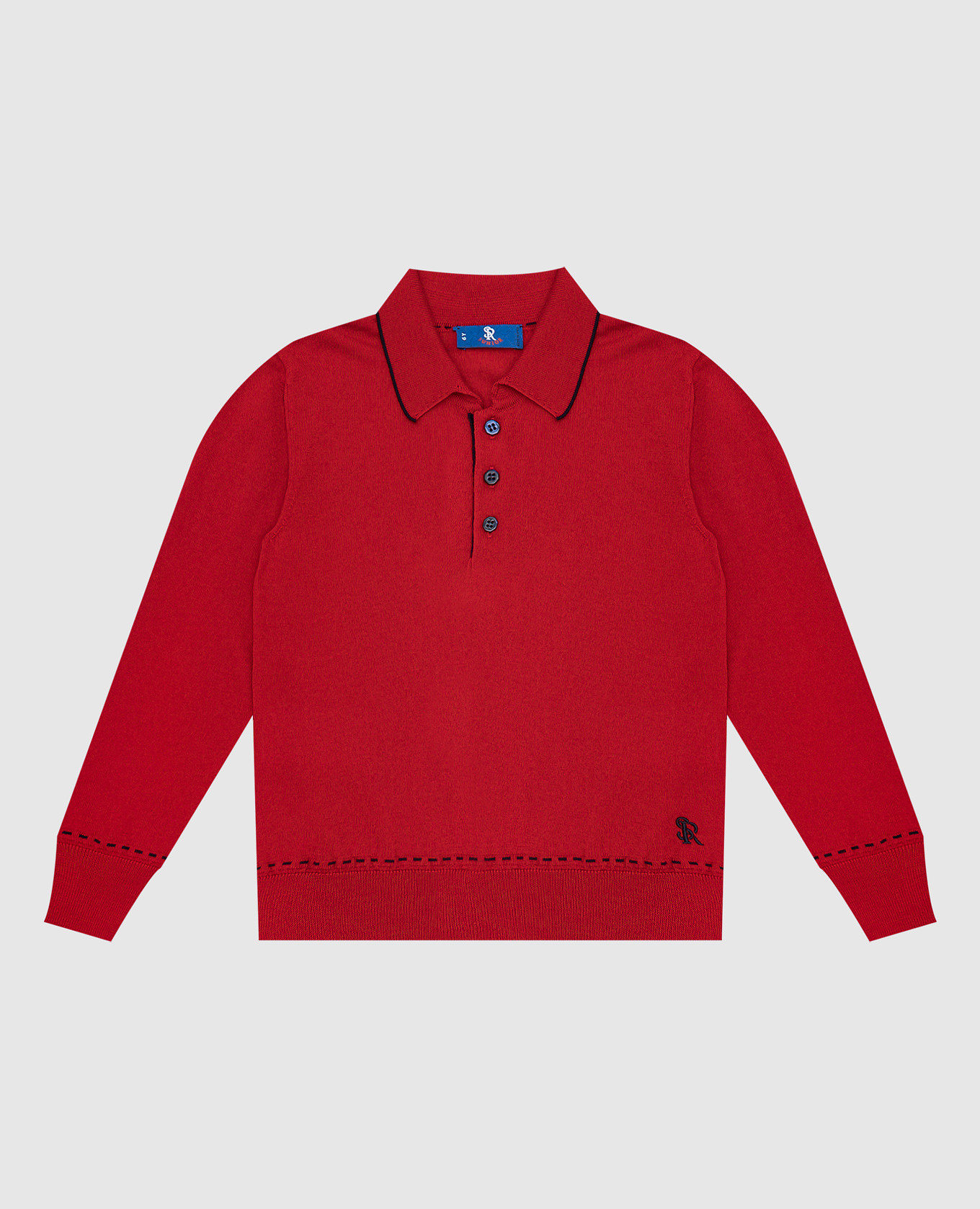 Children's red polo shirt made of wool stefano ricci