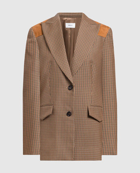Bally Brown jacket in a houndstooth pattern L2BA109FWO147